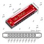 Lot de 2 Harmonica diatonique pour enfants - Harmonica diatonique à 10 trous - Harmonica major blues - Harmonica pour enfants - 