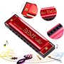 Lot de 2 Harmonica diatonique pour enfants - Harmonica diatonique à 10 trous - Harmonica major blues - Harmonica pour enfants - 