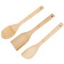 WOLMIK Lot de 3 cuillères en bois de bambou – Ustensiles de cuisine