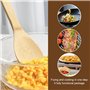 WOLMIK Lot de 3 cuillères en bois de bambou – Ustensiles de cuisine, spatule, louche – Cadeaux de cuisine haut de gamme