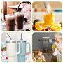 WOLMIK Lot de 8 pailles réutilisables en acier inoxydable de 300 mm pour cocktails, milkshakes, boissons froides et chaudes – 4 