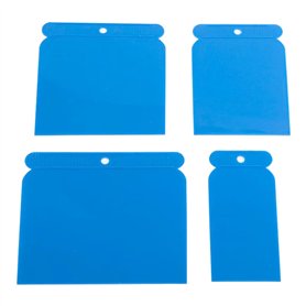 WOLMIK Lot de 4 couteaux à mastic en plastique multifonction pour lisser les surfaces