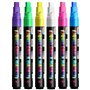 WOLMIK Lot de 6 marqueurs à craie pour tableau noir - Lavable - Pour fenêtre - 6 couleurs - Marqueurs à craie pour verre et tabl