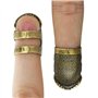 4 Pièces Protège-Doigts de Couture à Coudre,Dés À Coudre Pour Bout De Doigts Dés à Coudre Métal Tailleur Protecteur de Doigt de 