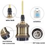 Hsthe Sea Suspension de lampe avec anneau à vis, douille E27 avec câble de douille Douille de lampe rétro vintage en aluminium, 