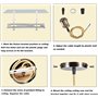 Hsthe Sea Suspension de lampe avec anneau à vis, douille E27 avec câble de douille Douille de lampe rétro vintage en aluminium, 