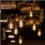 Hsthe Sea Suspension de lampe avec anneau à vis, douille E27 avec câble de douille Douille de lampe rétro vintage en aluminium, 