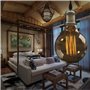 Hsthe Sea Suspension de lampe avec anneau à vis, douille E27 avec câble de douille Douille de lampe rétro vintage en aluminium, 