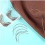 Hsthe Sea 70 pièces C Perruques en forme de T Aiguille T Aiguille Fil noir pour perruques Faire des extensions de cheveux Coutur