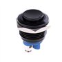 CENPEK 2 pièces 16mm 5/8 Pouces Haut Rond en métal Noir Interrupteur à Bouton-Poussoir momentané 1NO SPST 3A/12-250V pour Interr