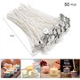 Mèches de Coton Naturel pour la Fabrication de Bougies DIY (10cm)