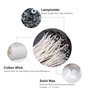 Mèches de Bougie, 50 Pièces Mèches de Bougie Naturelles, Mèches de Coton Naturel pour la Fabrication de Bougies DIY (10cm)