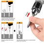 Lot de 6 extracteur de vis pour enlever les vis endommagées et usées dans une boîte en plastique pratique - Fabriqué en HSS
