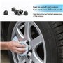Cache-écrous M5 pour clé de 8 Anthracite 30 pcs capuchons de protection pour vis Cache-vis noir en plastique
