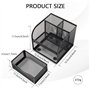 Pot a Crayon Bureau avec 4 Compartiments de Tri