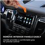 Diboniur Outil Demontage Garniture Voiture, Lot de 4 Outils Plastique Dur pour Voiture Radio Audio Garniture Intérieure Dash Tab