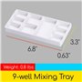 ATWORTH 9-Well News Ceramic Rectangle Artist Palette de Peinture pour Aquarelle Gouache Acrylique Peinture à l'huile, 6-4/5 par 