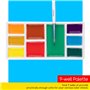 ATWORTH 9-Well News Ceramic Rectangle Artist Palette de Peinture pour Aquarelle Gouache Acrylique Peinture à l'huile, 6-4/5 par 