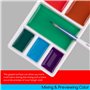ATWORTH 9-Well News Ceramic Rectangle Artist Palette de Peinture pour Aquarelle Gouache Acrylique Peinture à l'huile, 6-4/5 par 