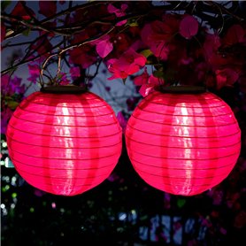NAVESO 2 Pièce 20cm Lampion Solaire Exterieur