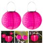 NAVESO 2 Pièce 20cm Lampion Solaire Exterieur, Lampion Exterieur Solaire, Lanternes Solaires LED Extérieures, Lanterne de Jardin