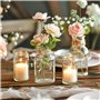 Otauoaea Lot de 15 Mini Vases en Verre, 130ML Petits Vase à Fleurs Vases Décoratifs avec Ficelle - Mini Vase en Verre pour Décor