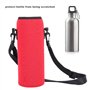 MOUMOUTEN Porte Bouteille Bandouliere, Sac Porte Bouteille Isotherme Couvercle Isolé pour Bouteille d'eau 1L, Pochette Transport