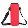 MOUMOUTEN Porte Bouteille Bandouliere, Sac Porte Bouteille Isotherme Couvercle Isolé pour Bouteille d'eau 1L, Pochette Transport