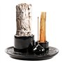 Vegena Porte-Encens 4 en 1 Bol D'encens Brûleur D'encens Porte Encens en Céramique Support Palo Santo Plateau en Céramique Brule