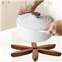 Dessous De Plat en Bois pour Plats Chauds, Lot De 3 Dessous De Verre en Forme d'arbre, Dessous De Verre Pliable en Bois, pour As