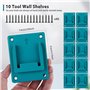 10 Pièce 18 V Support De Batterie Pour Makita Avec 40 Vis