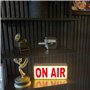 Signes d'éclairage d'enregistrement, boîte à lumière d'air, panneau néon en direct, signalisation sur air, panneau lumineux à LE