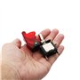 CESFONJER 3 x 12V 20A LED Rouge Interrupteurs Bascule, Levier On/Off LED ON-OFF SPST +COUVERTURE Auto Voiture-ROUGE