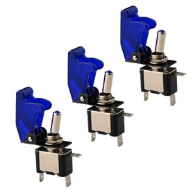 CESFONJER 3 x 12V 20A LED Bleu Interrupteurs Bascule