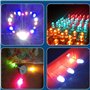 CESFONJER 500 pcs x 3 mm diode électroluminescente, diffusé 2pin rond couleur blanc/rouge/jaune/vert/bleu Kit boîte (5 couleurs 