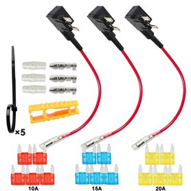 FULARR 3Pcs Premium Add-A-Circuit Fusible Tap Adaptateur