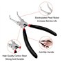 Ceisazira Lot de 4 pince circlips exterieur, pince a circlips interieur avec sac de rangement, pince a clips droites avec Poigné