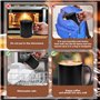 HWSWSH 400ml Tasse à Cafe Isolée en Acier Inoxydable, Tasse à Café Expresso à Double Paroi avec Couvercle Coulissant et Poignée,