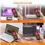 EMF Mètre électromagnétique rechargeable Détecteur de rayonnement de champ électromagnétique portable LCD Lecteur EMF Mesure de 