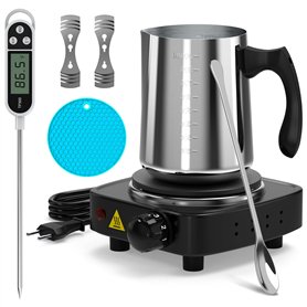 NOPWOK Kit de fabrication de bougies avec plaque de cuisson électronique