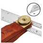 Rapporteur d'angle réglable, équerre d'angle multi angle, angle multifonction réglable en T, angle de butée en acier inoxydable