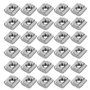 HongBoom 50PCS Ecrous en T Coulissant Norme Européenne 30-M8 Écrous T-Slot Acier Carbone Argent éCrou à Rainure en T Coulissant
