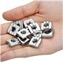 HongBoom 50PCS Ecrous en T Coulissant Norme Européenne 30-M8 Écrous T-Slot Acier Carbone Argent éCrou à Rainure en T Coulissant,