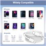 Câble USB C vers Lightning 2M[Certifié Apple MFi], Câble iPhone USB C 2M Long Cable Lightning Chargeur Charge Rapide Cordon Fil 
