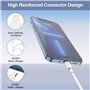 Câble USB C vers Lightning 2M[Certifié Apple MFi], Câble iPhone USB C 2M Long Cable Lightning Chargeur Charge Rapide Cordon Fil 