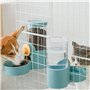 Blueshyhall Distributeur Automatique de Nourriture et Eau pour Cage, Mangeoire Automatique de Nourriture Suspendue avec 1000ml G