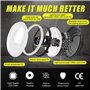 Optique de moto ronde 5,75 "pouces phares de moto à LED Chip 200W 20000LM 6000K / 3000K faisceau de croisement 9-30V HI LO optiq