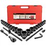 Jeu de douilles à chocs 3/4" - Anbull 27 pièces Coffret de douilles (avec 3 jeux de douilles à chocs 1" - Tailles métriques (21-