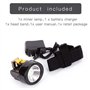 Lampe frontale étanche et antiexplosion pour minage - Rechargeable - 1 + 6 LED - Jaune