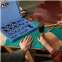 13Pcs Outil de Poinçonnage de Trou de Ceinture de Cuir Perforatrice Creuse avec Poignée pour